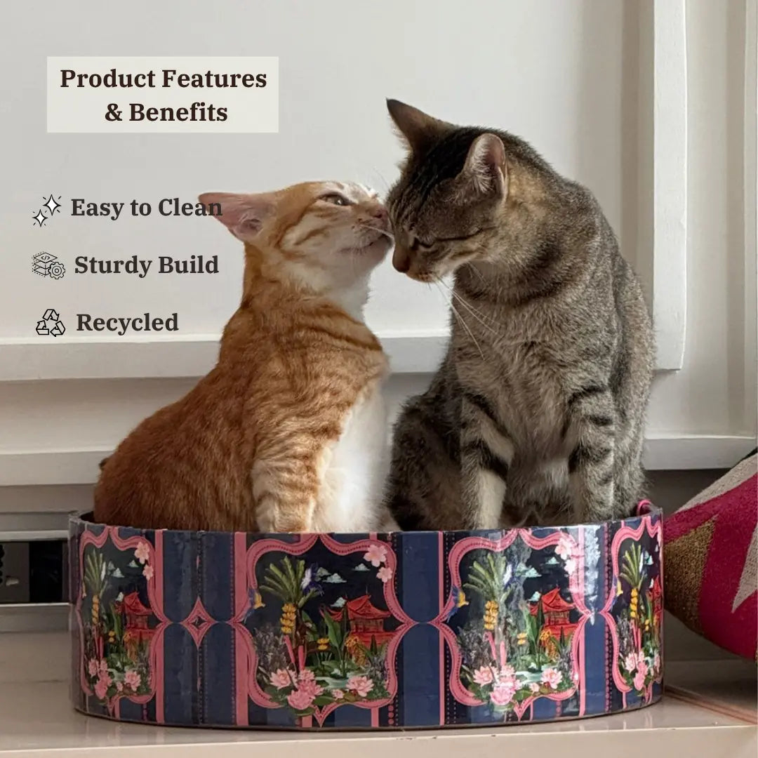 The Bella Bed - Floral Art CoziKat{{Cat Scratch Bed}} {{Cat Furniture}}