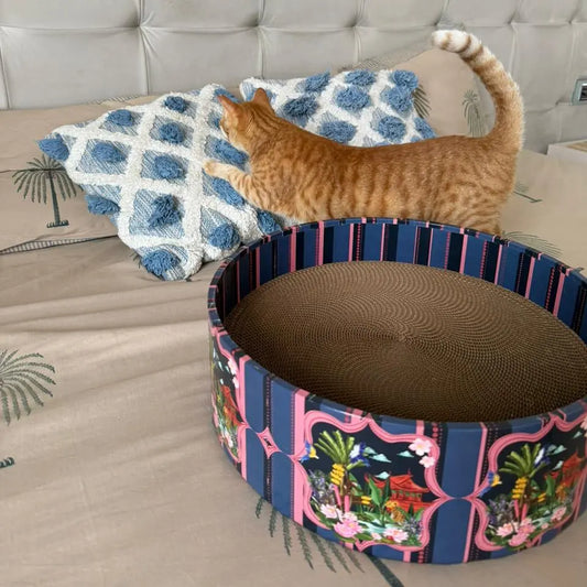 The Bella Bed - Floral Art CoziKat{{Cat Scratch Bed}} {{Cat Furniture}}