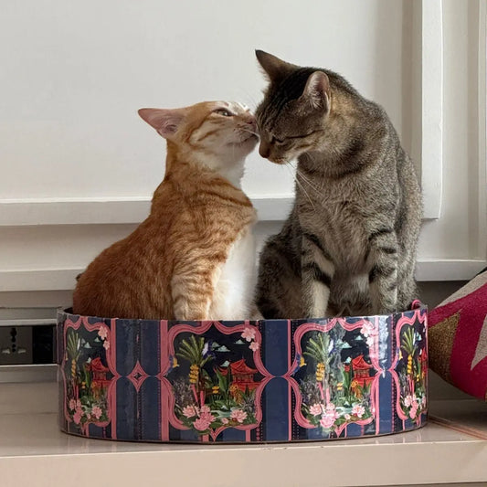 The Bella Bed - Floral Art CoziKat{{Cat Scratch Bed}} {{Cat Furniture}}