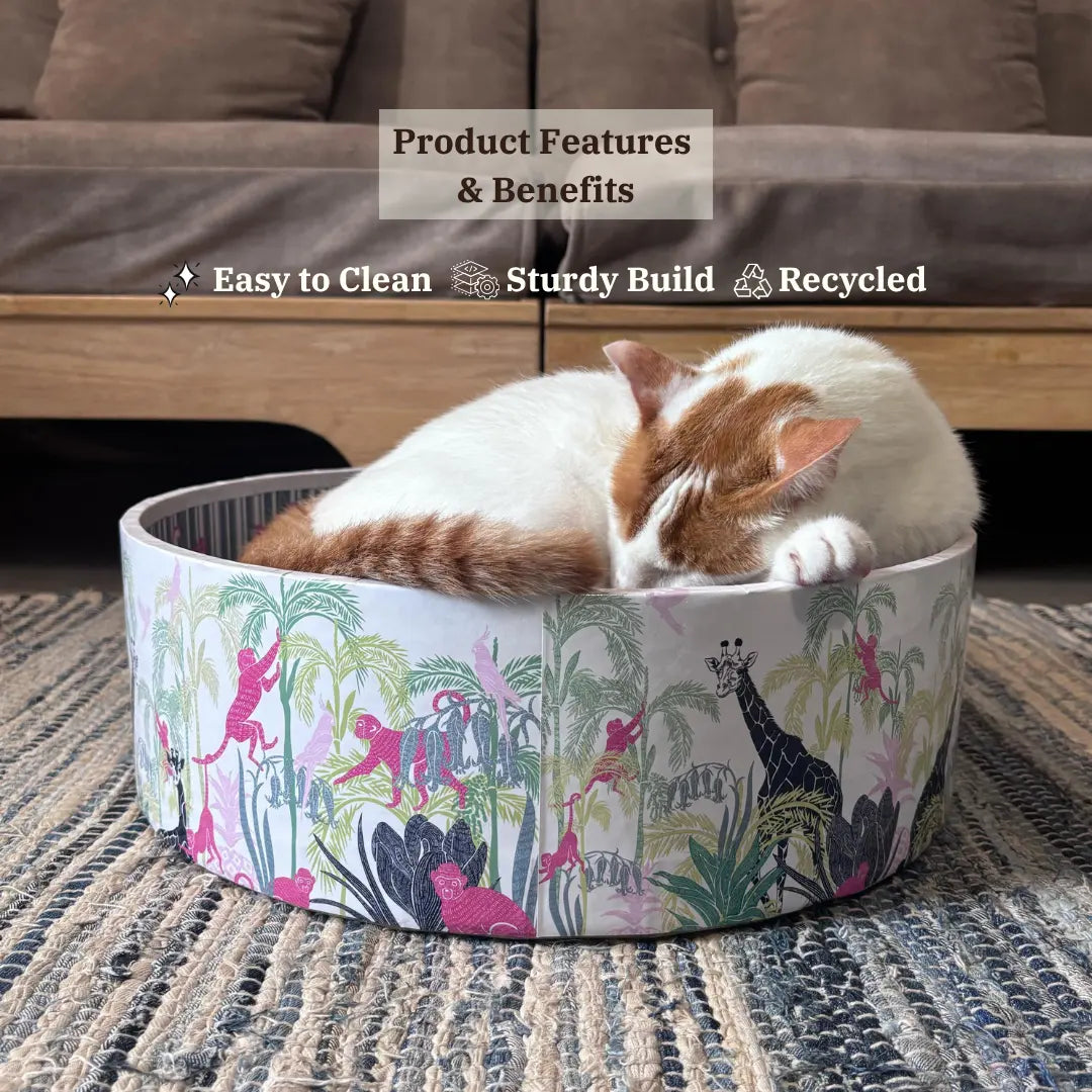 The Bella Bed - Lost in the Jungle CoziKat{{Cat Scratch Bed}} {{Cat Furniture}}