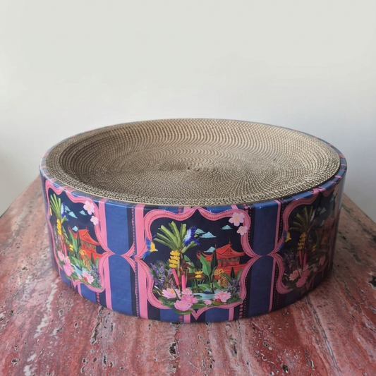 The Luna Lounger - Floral Art CoziKat{{Cat Scratch Bed}} {{Cat Furniture}}