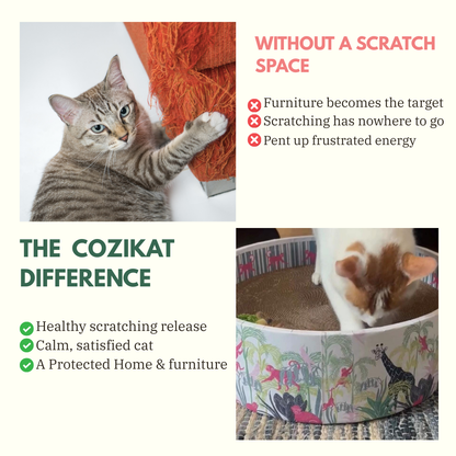 The Luna Lounger - Groovy Cats CoziKat{{Cat Scratch Bed}} {{Cat Furniture}}