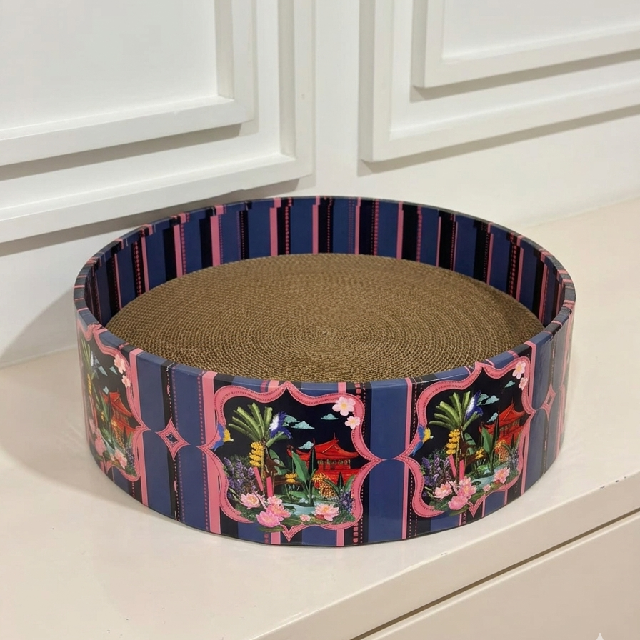 The Bella Bed - Floral Art CoziKat{{Cat Scratch Bed}} {{Cat Furniture}}